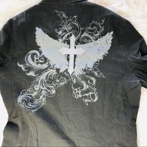 Pop Icon men’s black embroidered jacket - Picture 2 of 5